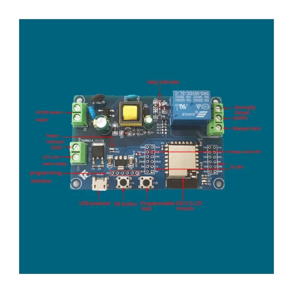 ESP-C3-12F AC Powered Single Relay Board - Image 5