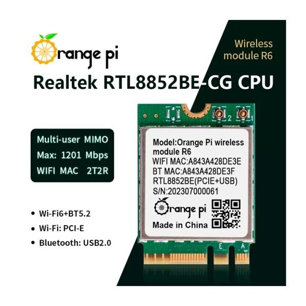 Orange Pi 5 Plus WiFi6 BT5.2 Module - Image 6