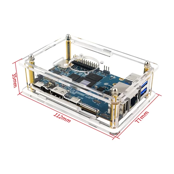 Orange Pi 5/5B Acrylic Case With Fan - Image 5