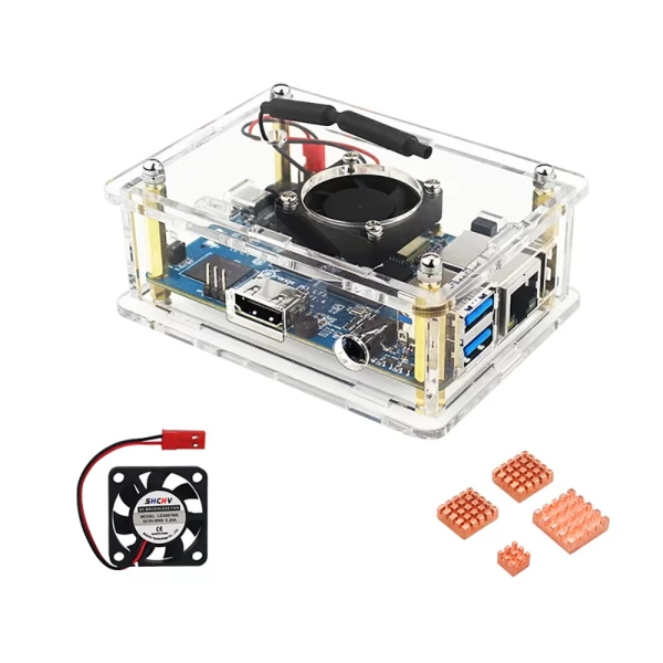 Orange Pi 3 LTS Acrylic Case With Fan - Image 3