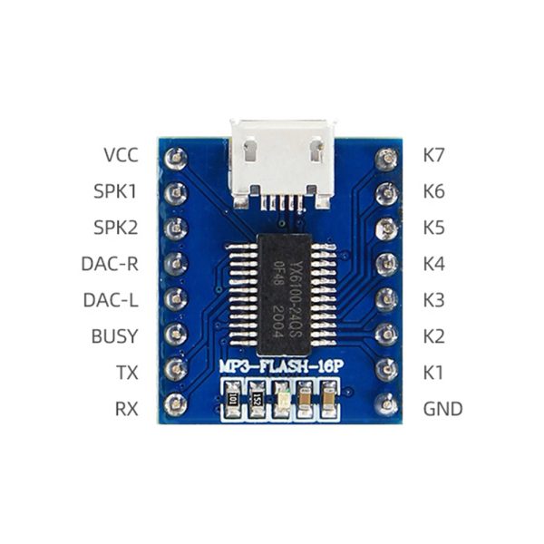 MP3 Player Module MP3-FLASH-16P – 16Mb - Image 4