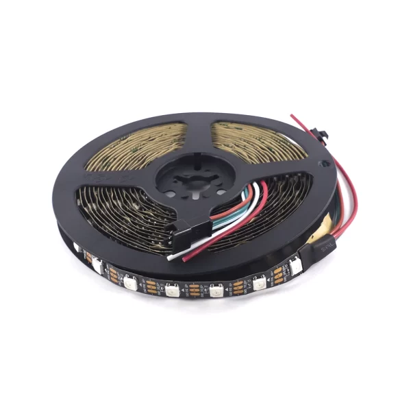 WS2812B LED Strip 60/m – IP20 Bare Board Black 5m - Image 2