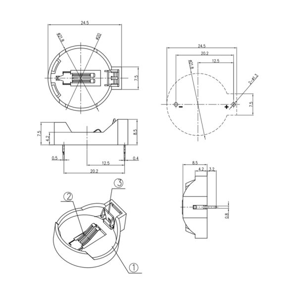 CR2032 Holder – BS-2 - Image 4