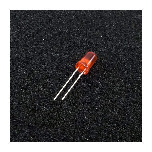 Leaded 5mm LED Diffused Red – 10 Pieces