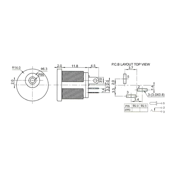 DC Jack Socket Panel Mount Type 1 - Image 3