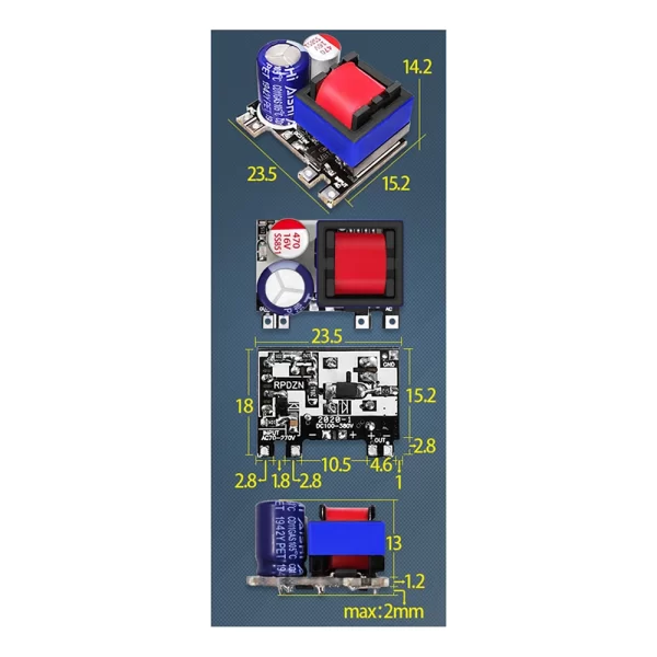 Mini Power Supply Module 12VDC 5W Type 1 - Image 4