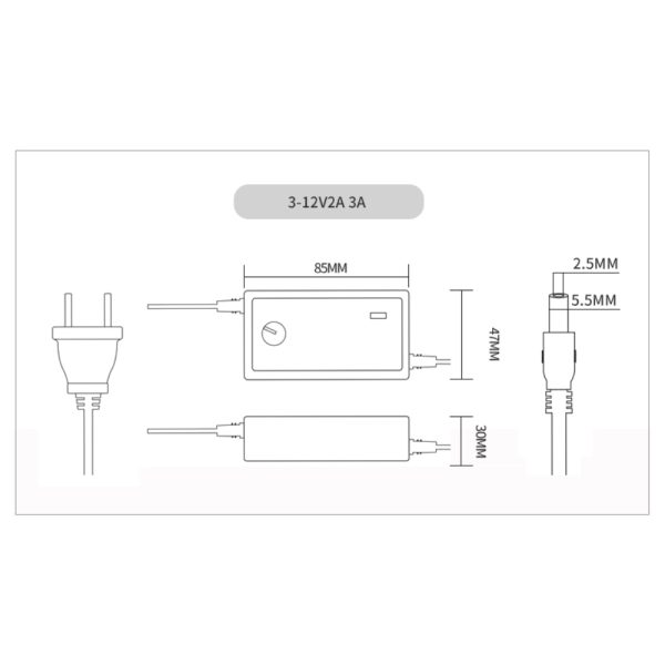 Adjustable Power Supply 3.5-12V 2A - Image 4