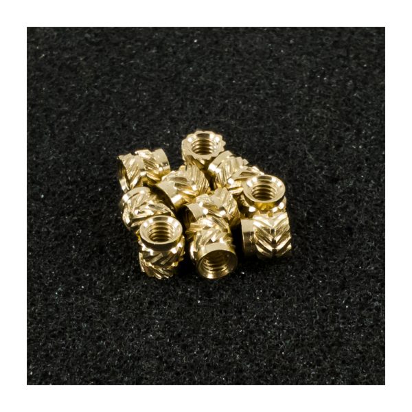 M4x6mm Brass Nut Insert – 10 Pieces
