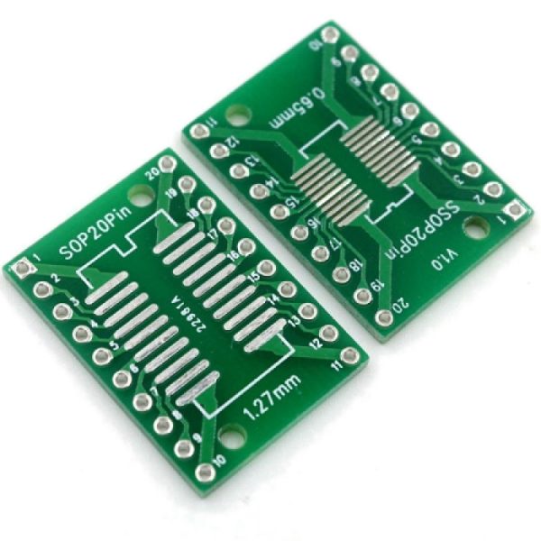 SOP20 to DIP-20 Adapter Board – 2 Pieces