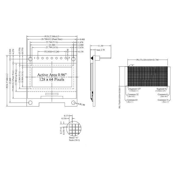 0.96″ OLED Display Module – 7 Pin - Image 4