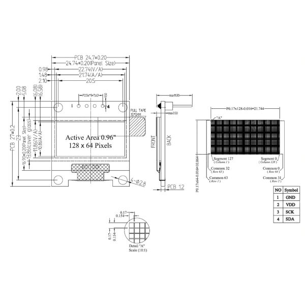 0.96″ OLED Display Module – 4 Pin - Image 5