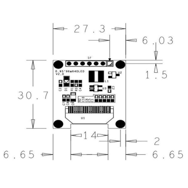 0.95″ OLED Display Module – Full Colour - Image 5
