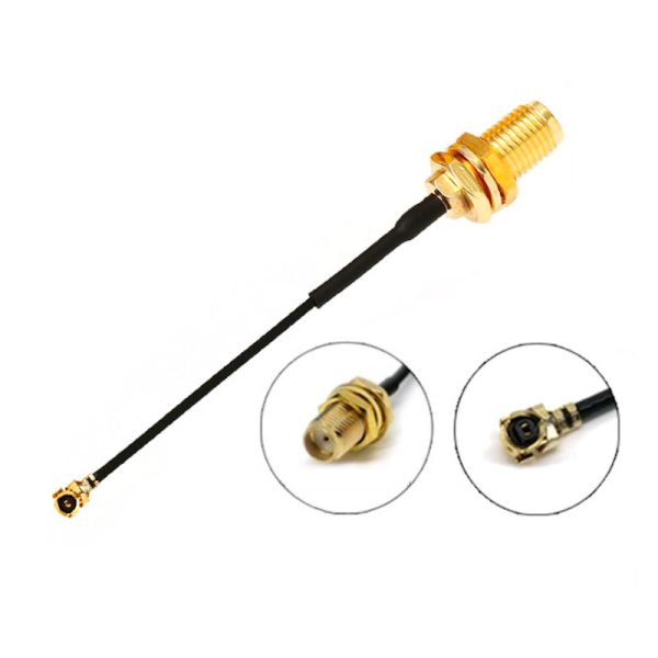 Female SMA to Female IPEX Cable – 10cm