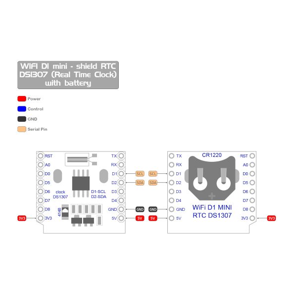 Wemos D1 Mini RTC Shield - Image 4